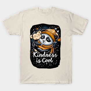 Kindness is Cool-Panda and Monkey 3 T-Shirt